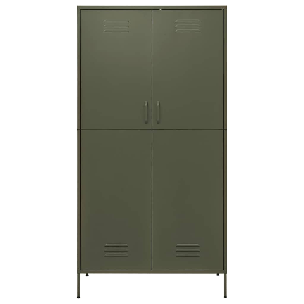 Garde-robe Vert olive 90x50x180 cm Acier - XIOS