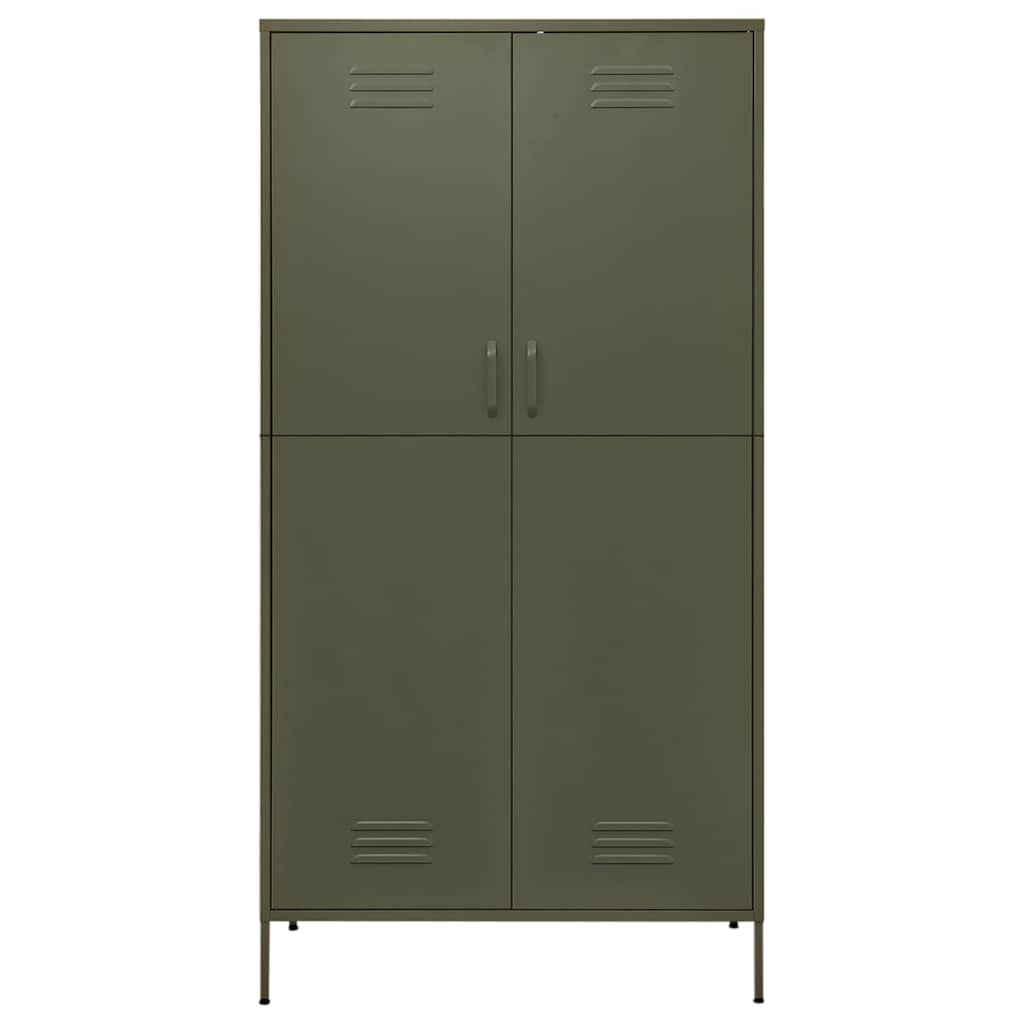Garde-robe Vert olive 90x50x180 cm Acier