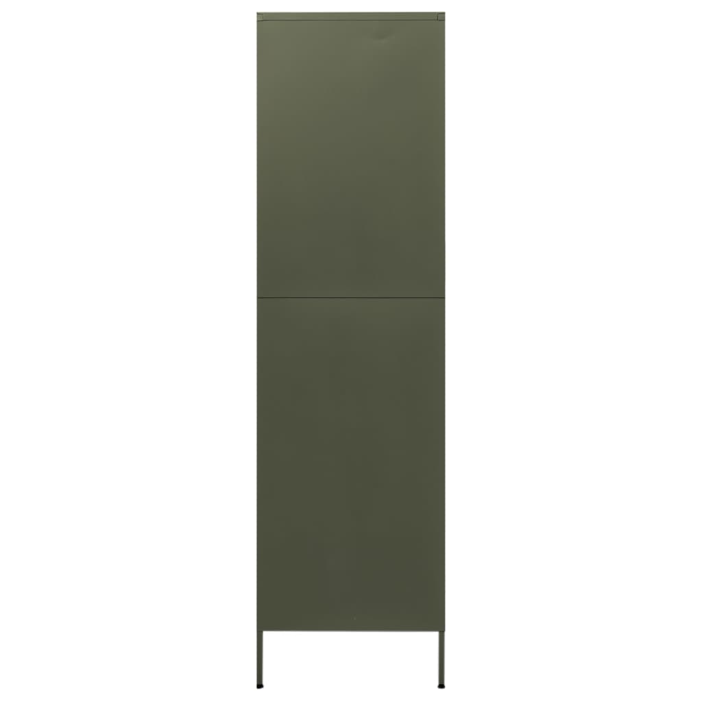 Garde-robe Vert olive 90x50x180 cm Acier - XIOS