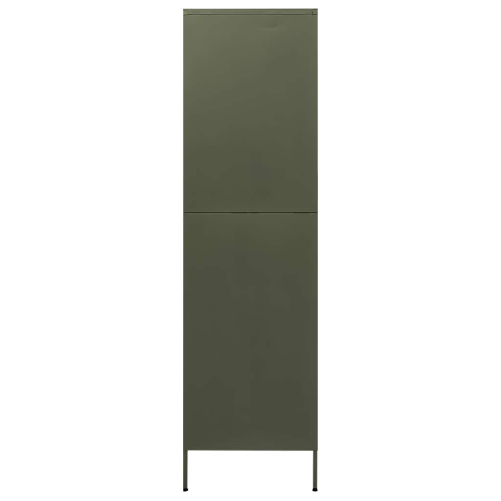 Garde-robe Vert olive 90x50x180 cm Acier - XIOS