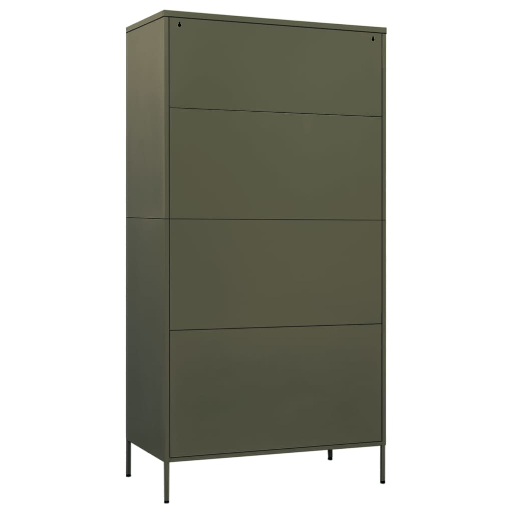 Garde-robe Vert olive 90x50x180 cm Acier - XIOS