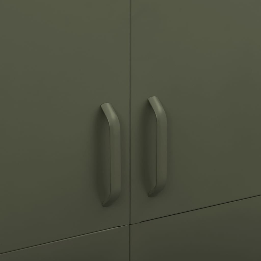 Garde-robe Vert olive 90x50x180 cm Acier - XIOS
