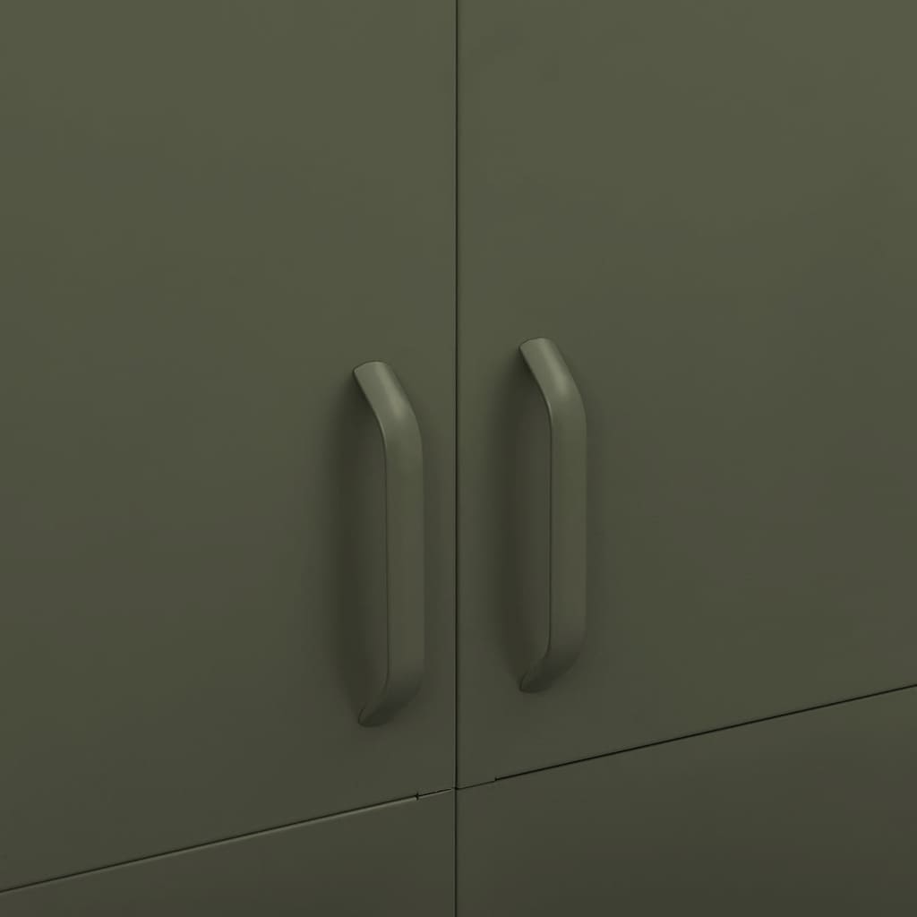 Garde-robe Vert olive 90x50x180 cm Acier - XIOS