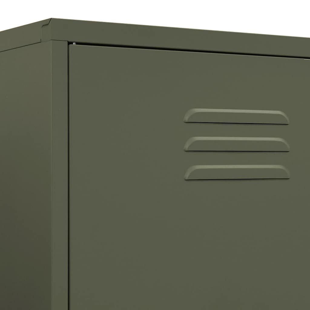 Garde-robe Vert olive 90x50x180 cm Acier