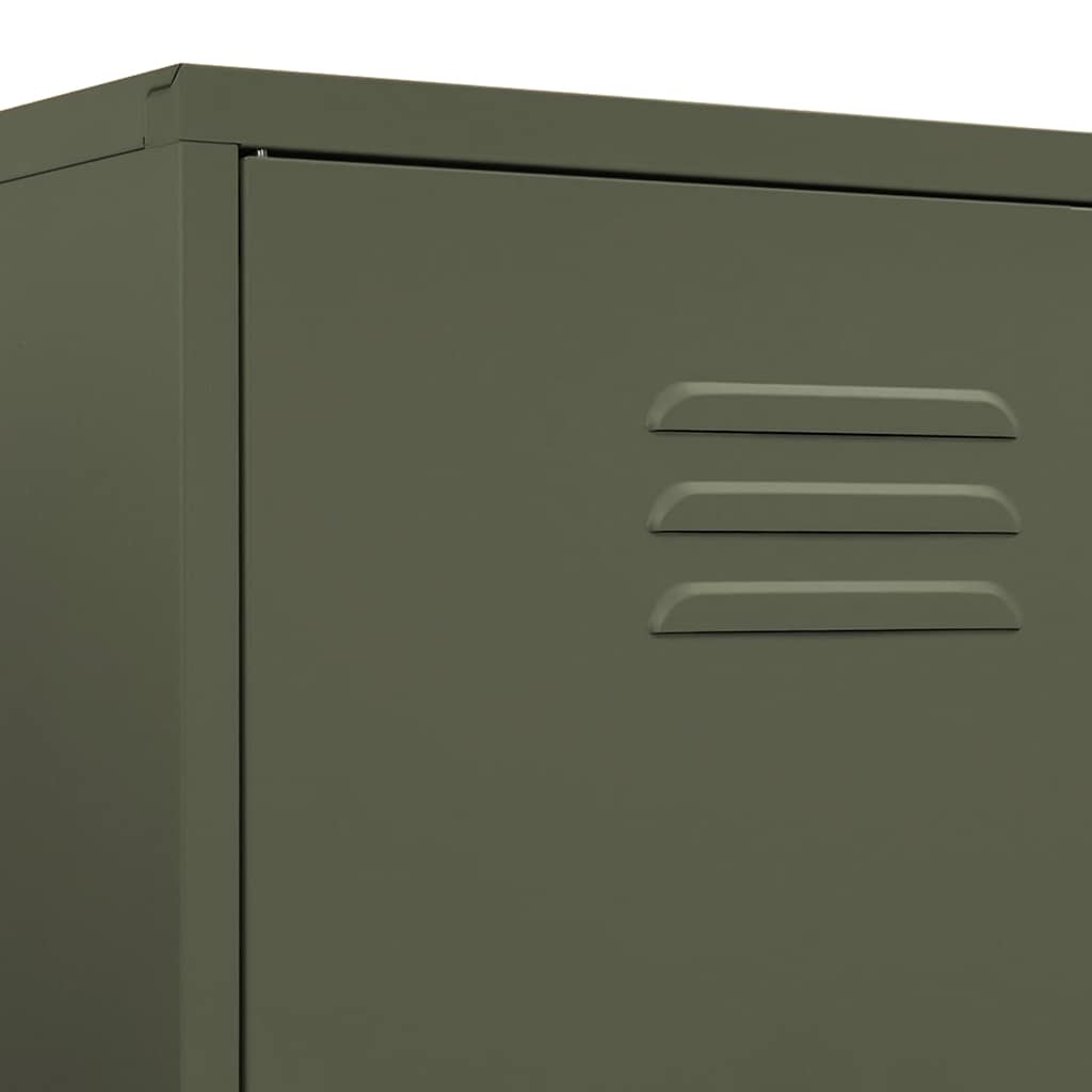 Garde-robe Vert olive 90x50x180 cm Acier - XIOS
