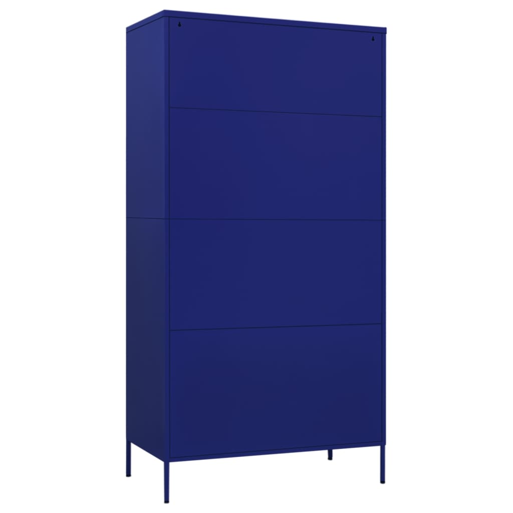 Garde-robe Bleu marine 90x50x180 cm Acier - XIOS