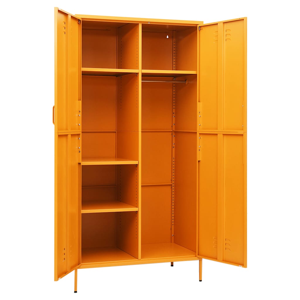 Garde-robe Jaune moutarde 90x50x180 cm Acier - XIOS