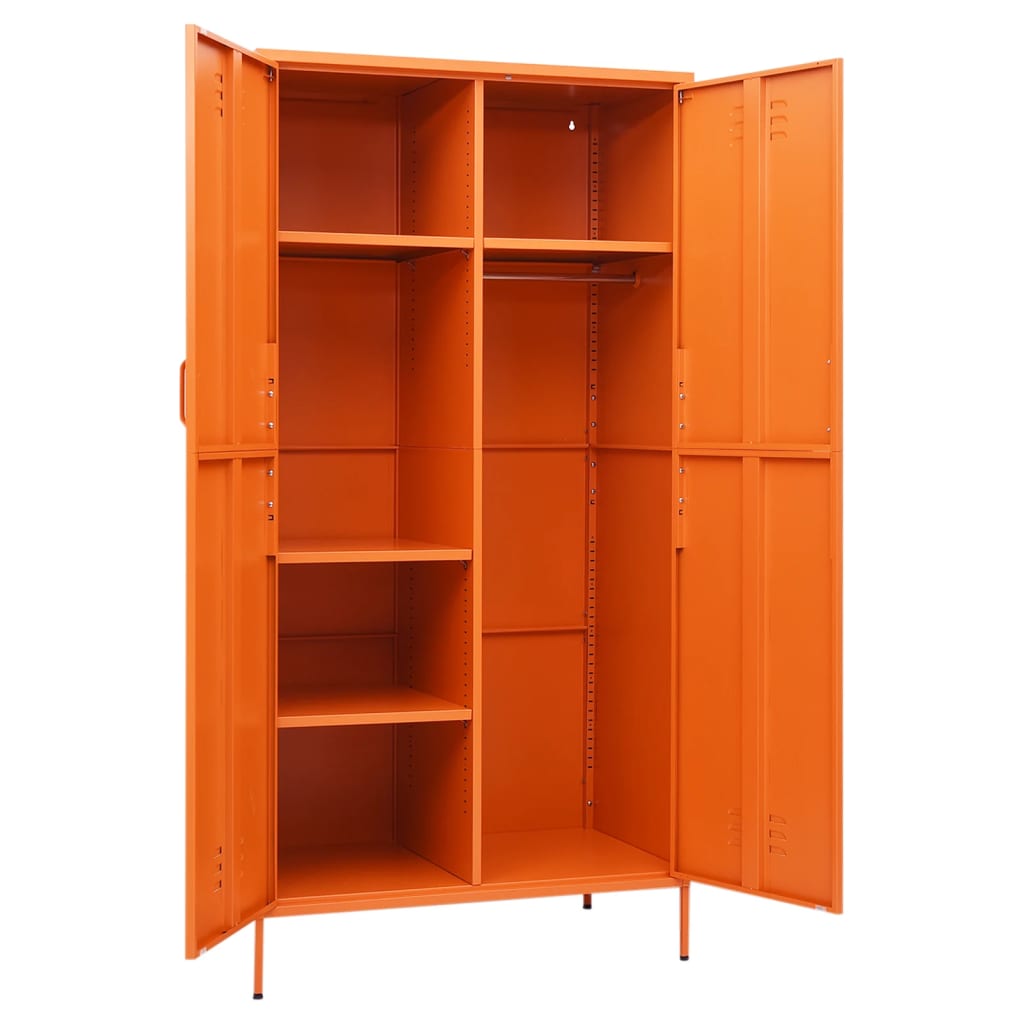 Garde-robe Orange 90x50x180 cm Acier - XIOS