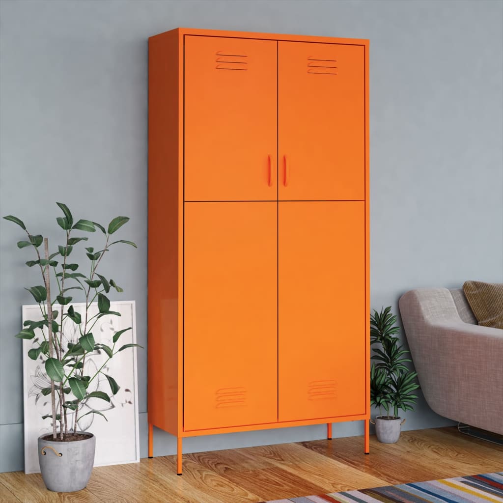Garde-robe Orange 90x50x180 cm Acier - XIOS