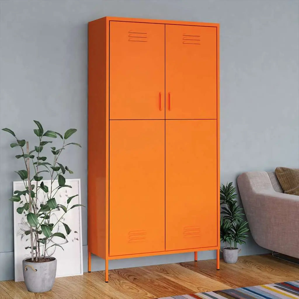 Garde-robe Orange 90x50x180 cm Acier - XIOS