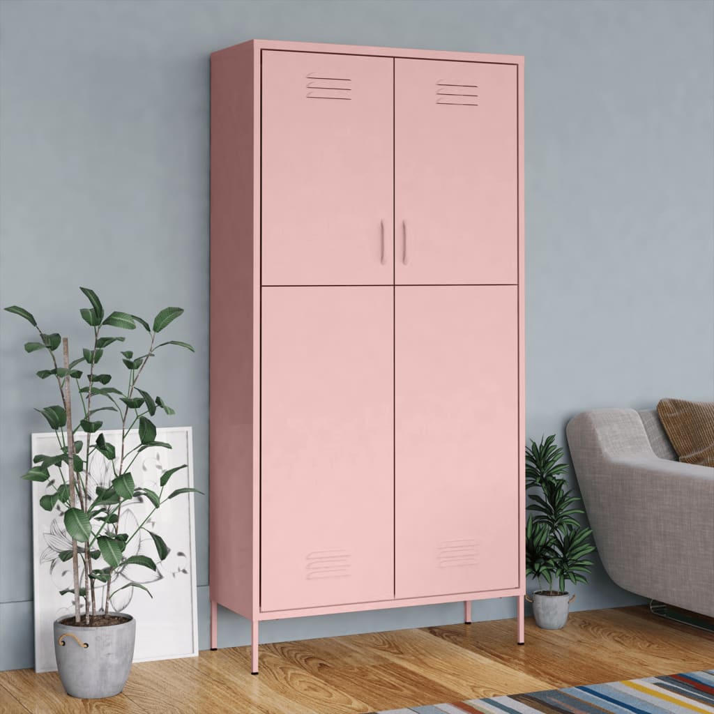 Garde-robe Rose 90x50x180 cm Acier - XIOS