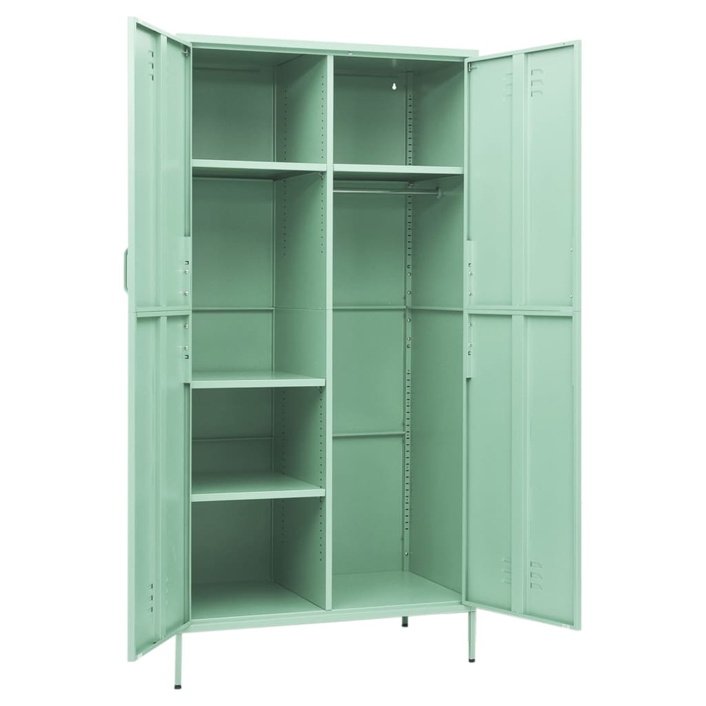 Garde-robe Vert menthe 90x50x180 cm Acier - XIOS