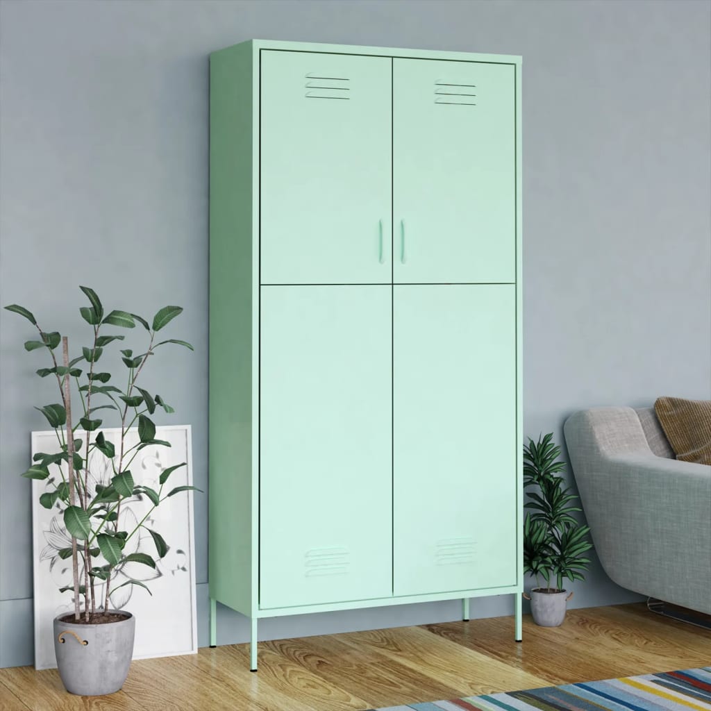 Garde-robe Vert menthe 90x50x180 cm Acier - XIOS