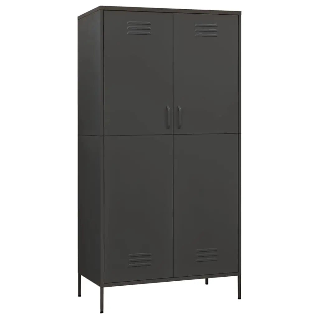 Garde-robe Anthracite 90x50x180 cm Acier - XIOS