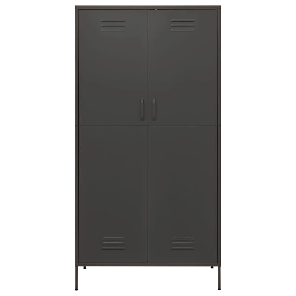 Garde-robe Anthracite 90x50x180 cm Acier - XIOS