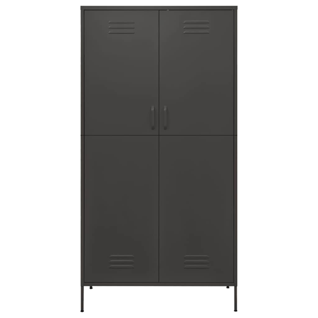 Garde-robe Anthracite 90x50x180 cm Acier - XIOS