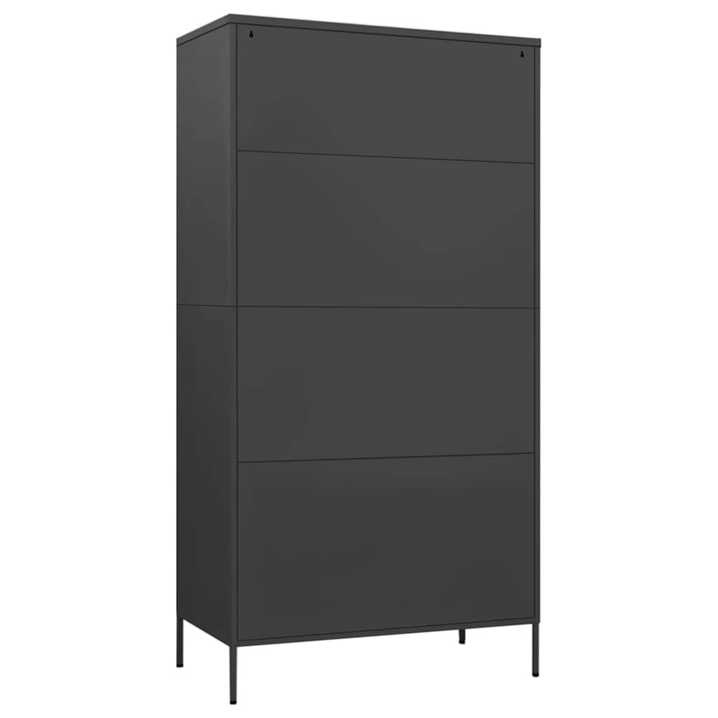 Garde-robe Anthracite 90x50x180 cm Acier - XIOS