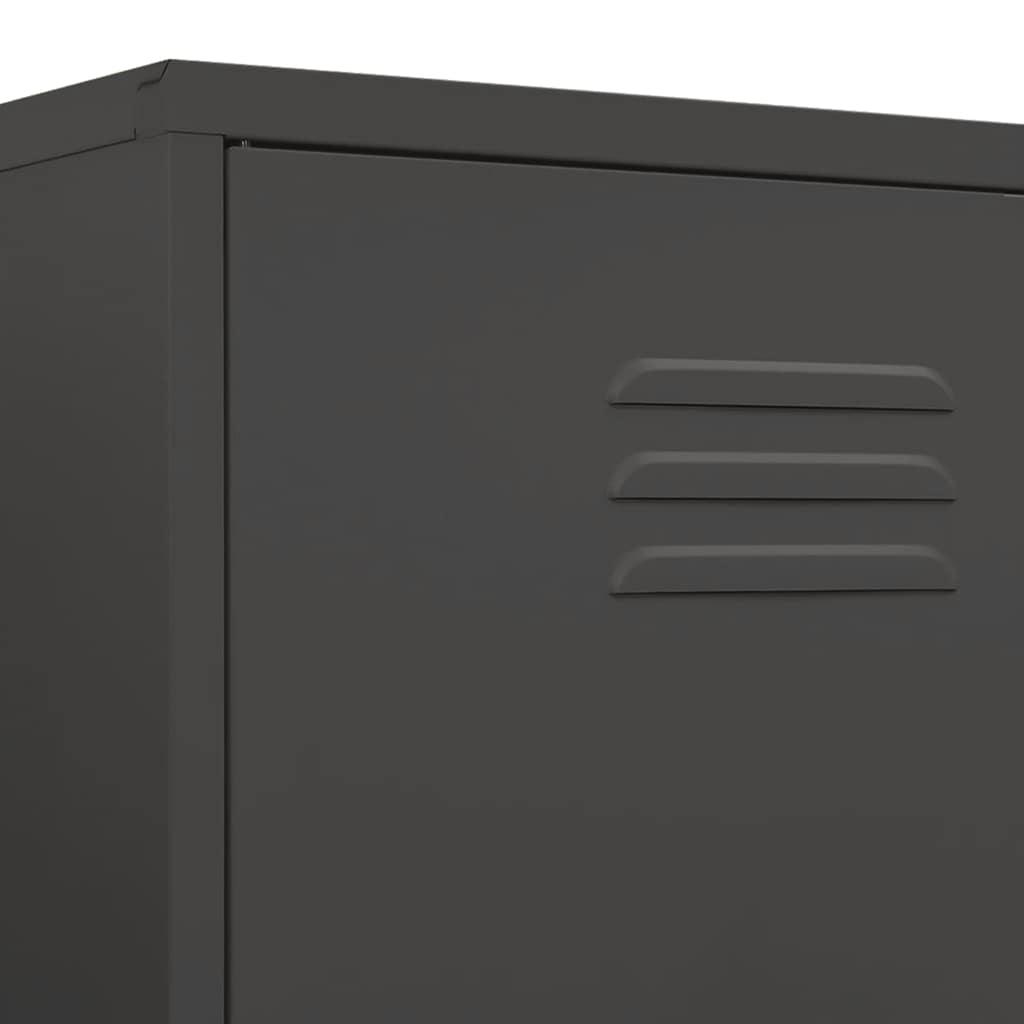 Garde-robe Anthracite 90x50x180 cm Acier - XIOS