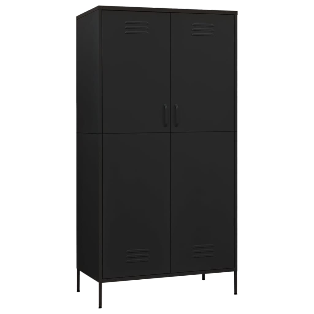 Garde-robe Noir 90x50x180 cm Acier - XIOS
