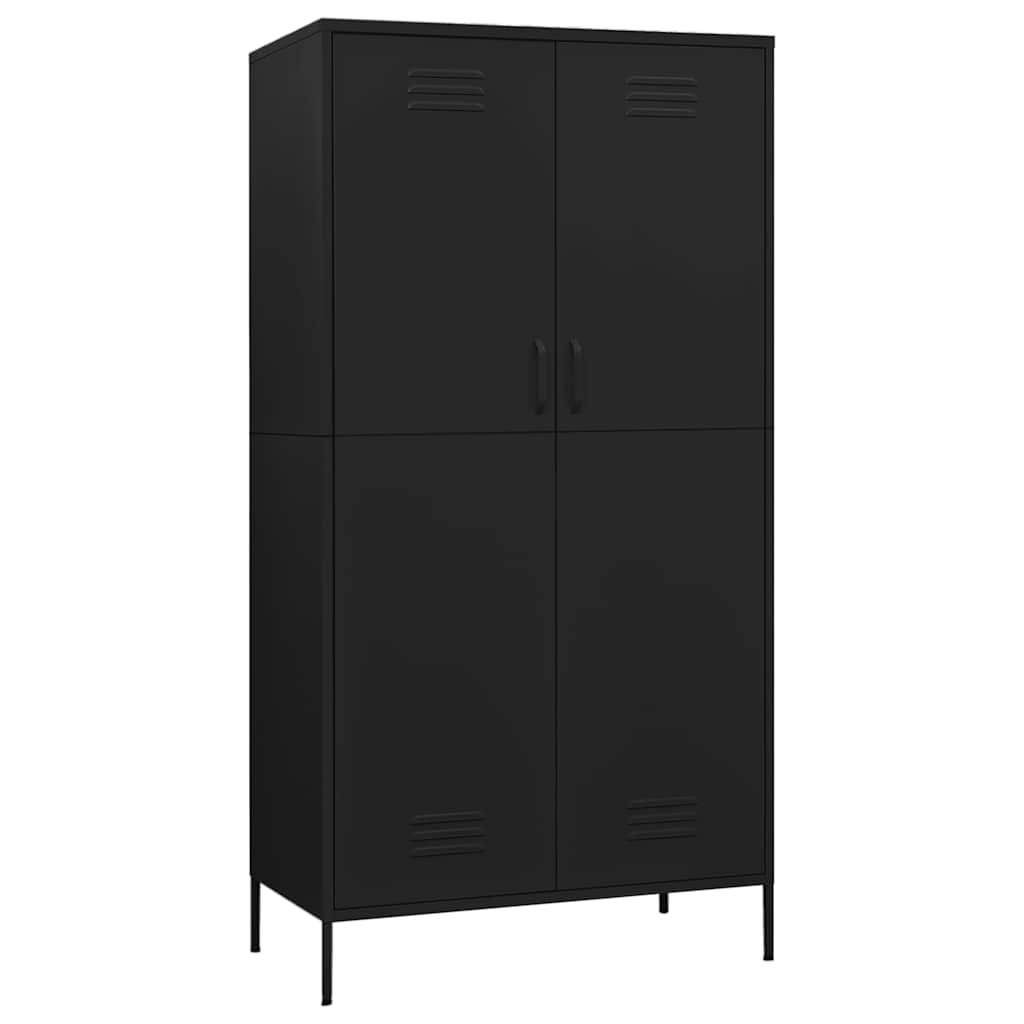 Garde-robe Noir 90x50x180 cm Acier - XIOS