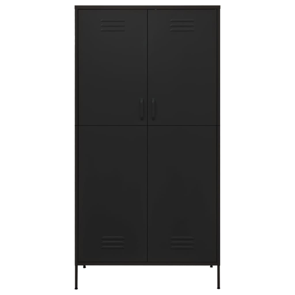 Garde-robe Noir 90x50x180 cm Acier - XIOS