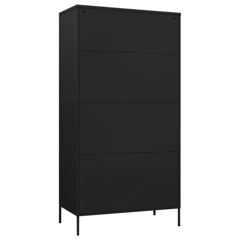 Garde-robe Noir 90x50x180 cm Acier - XIOS