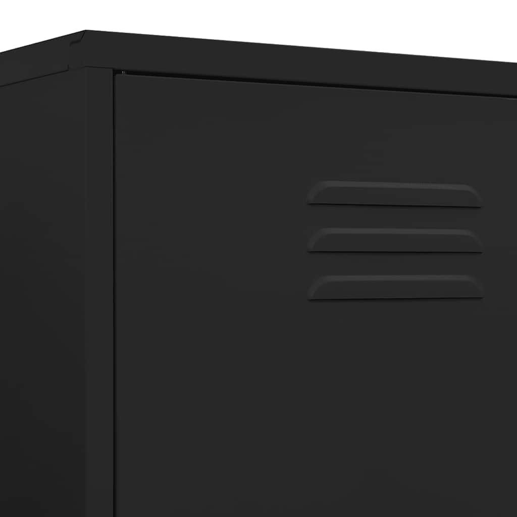 Garde-robe Noir 90x50x180 cm Acier - XIOS