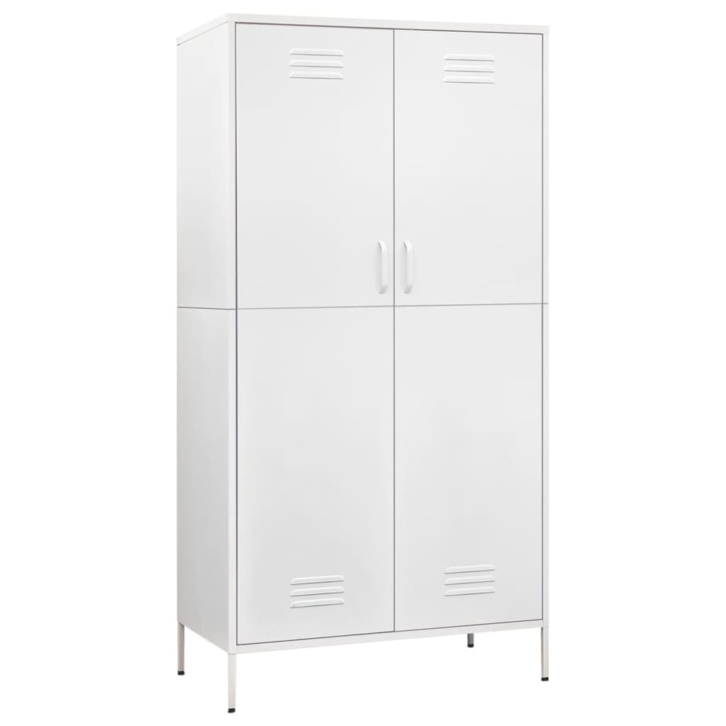 Garde-robe Blanc 90x50x180 cm Acier - XIOS