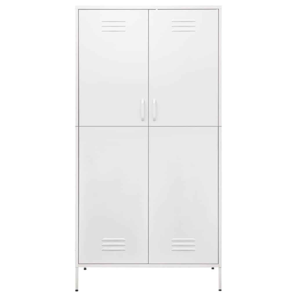 Garde-robe Blanc 90x50x180 cm Acier - XIOS