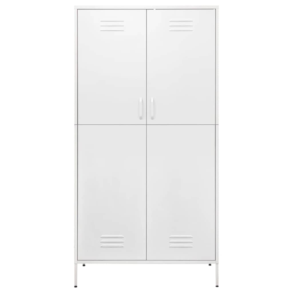 Garde-robe Blanc 90x50x180 cm Acier - XIOS