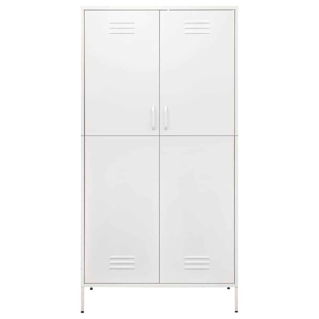 Garde-robe Blanc 90x50x180 cm Acier