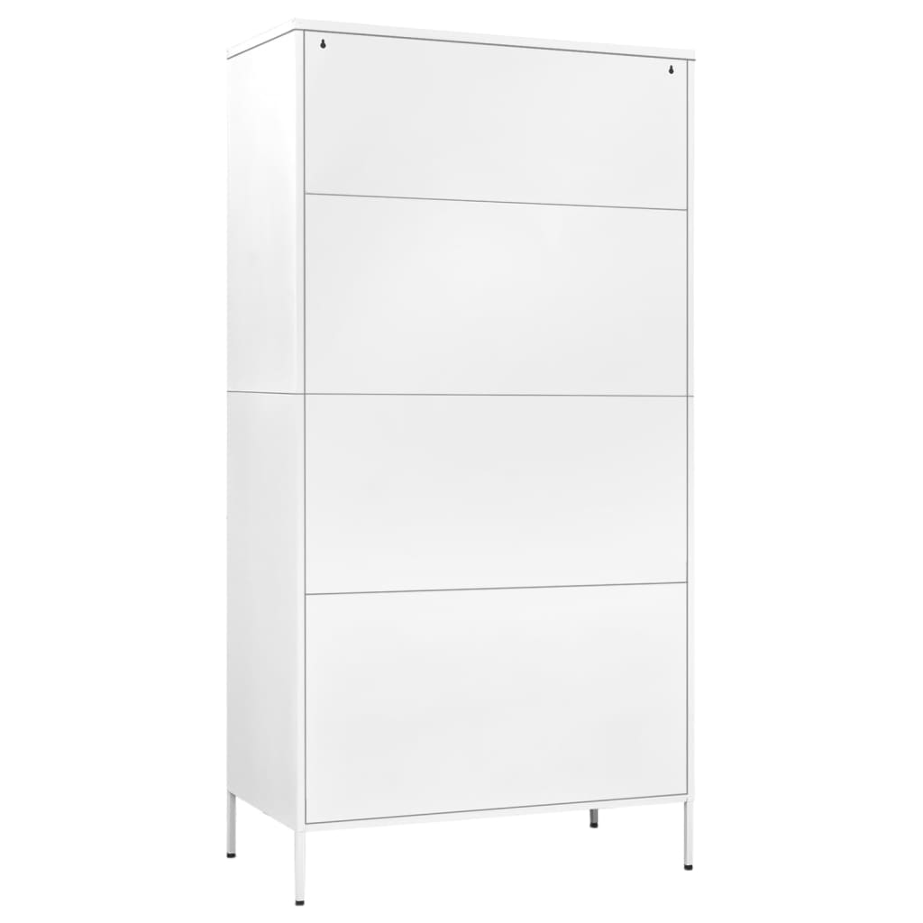 Garde-robe Blanc 90x50x180 cm Acier - XIOS