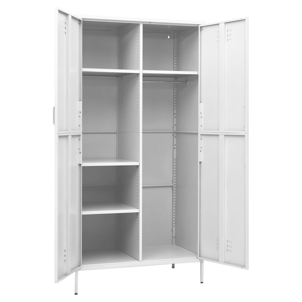 Garde-robe Blanc 90x50x180 cm Acier - XIOS