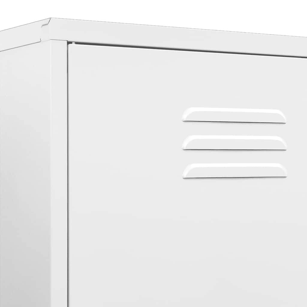 Garde-robe Blanc 90x50x180 cm Acier - XIOS