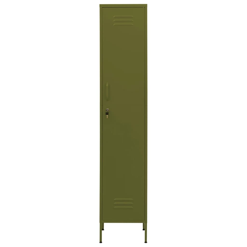 Armoire à casiers Vert olive 35x46x180 cm Acier - XIOS