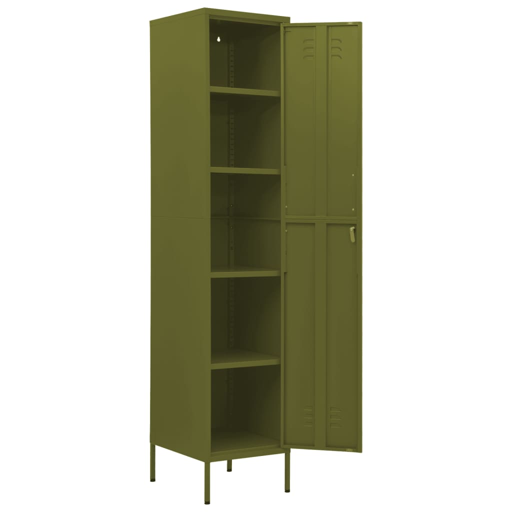 Armoire à casiers Vert olive 35x46x180 cm Acier - XIOS