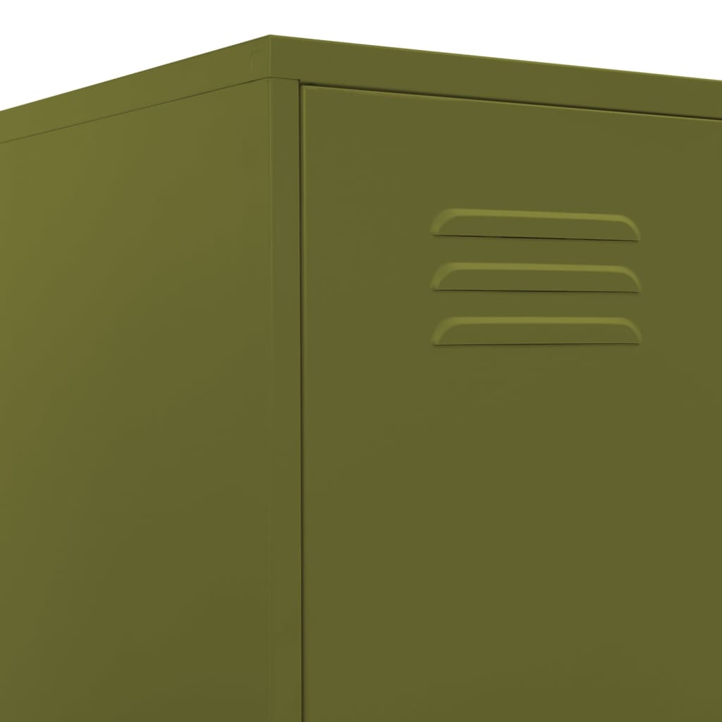 Armoire à casiers Vert olive 35x46x180 cm Acier - XIOS