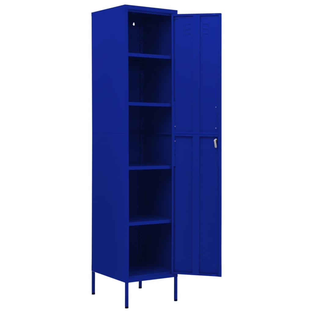 Armoire à casiers Bleu marine 35x46x180 cm Acier - XIOS