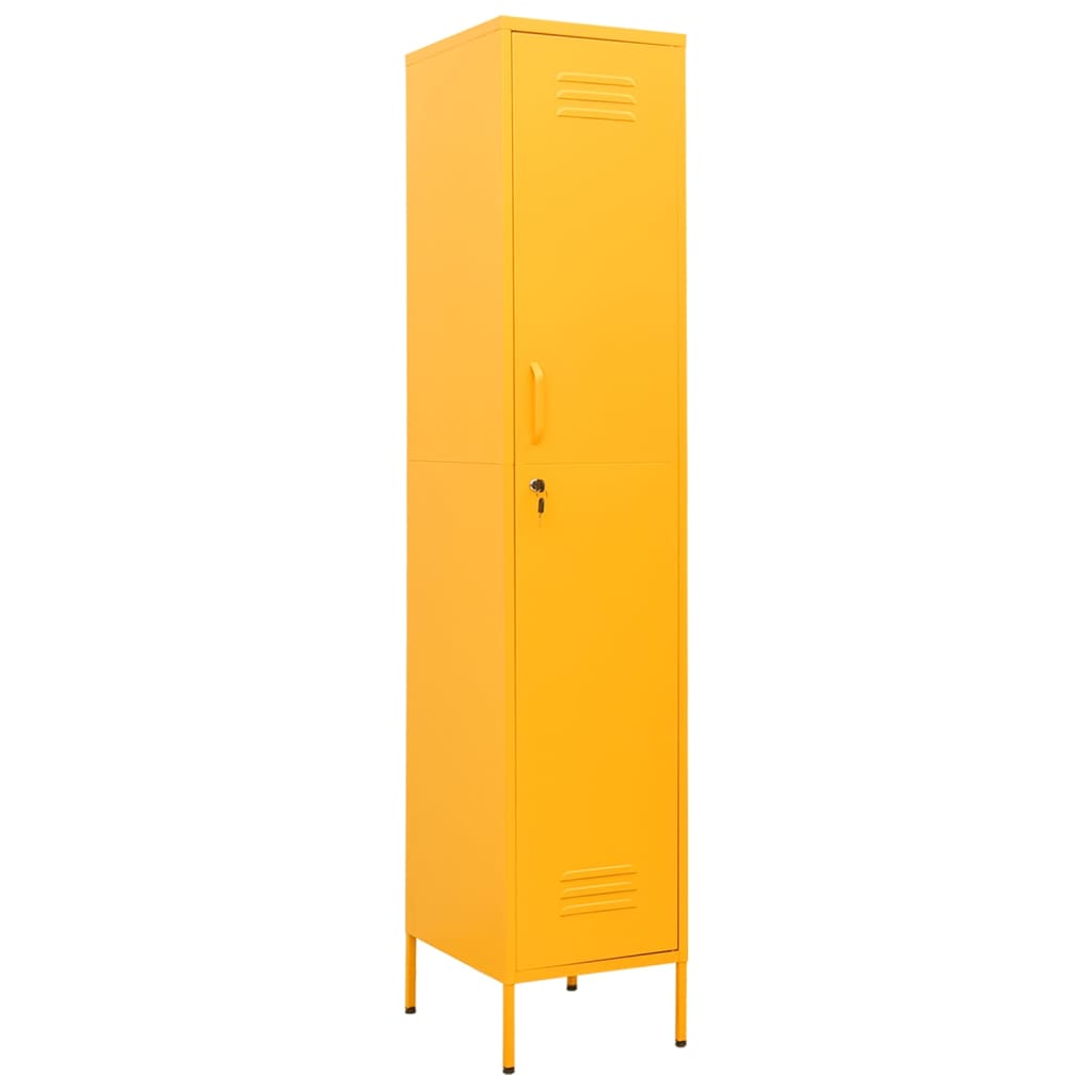 Armoire à casiers Jaune moutarde 35x46x180 cm Acier - XIOS