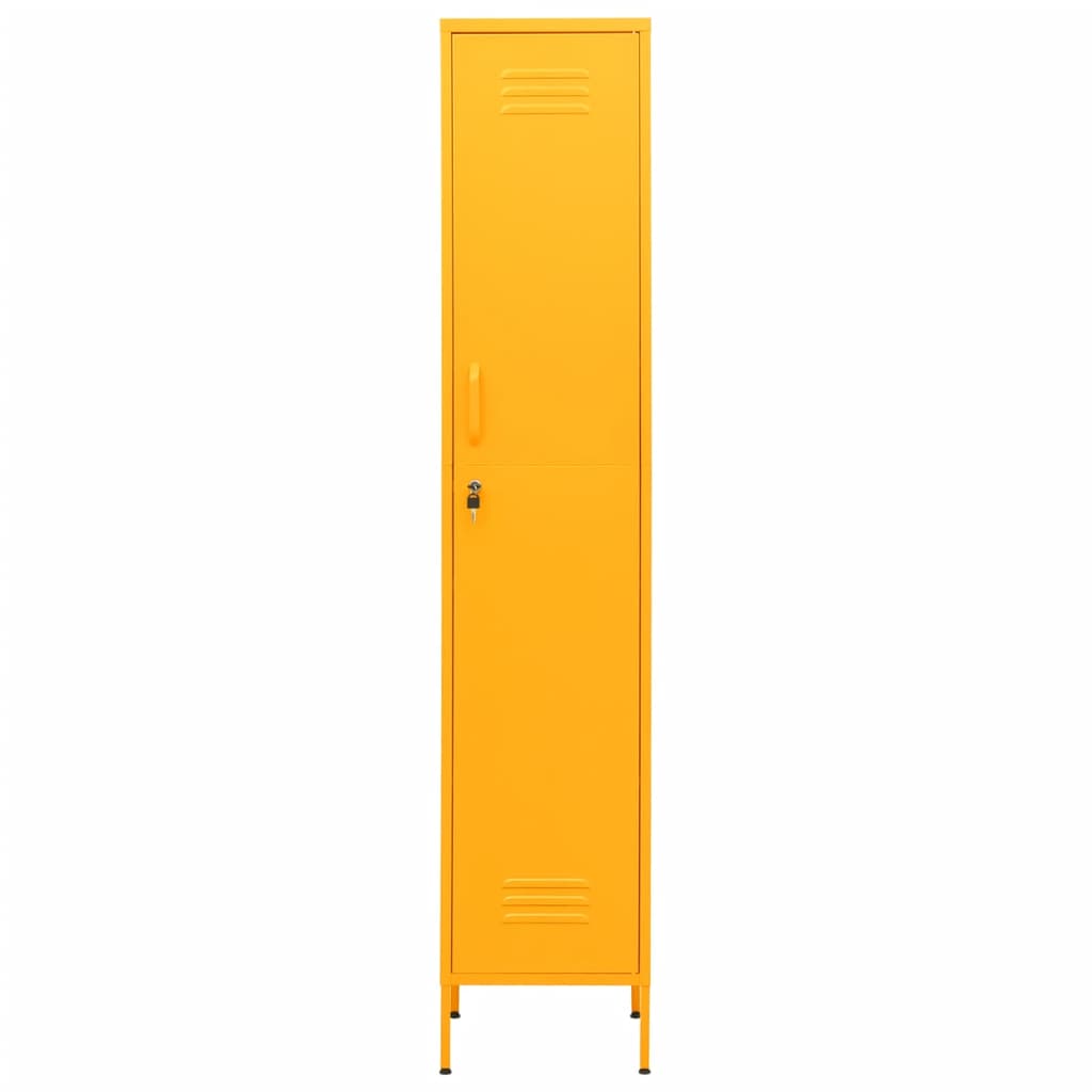 Armoire à casiers Jaune moutarde 35x46x180 cm Acier - XIOS
