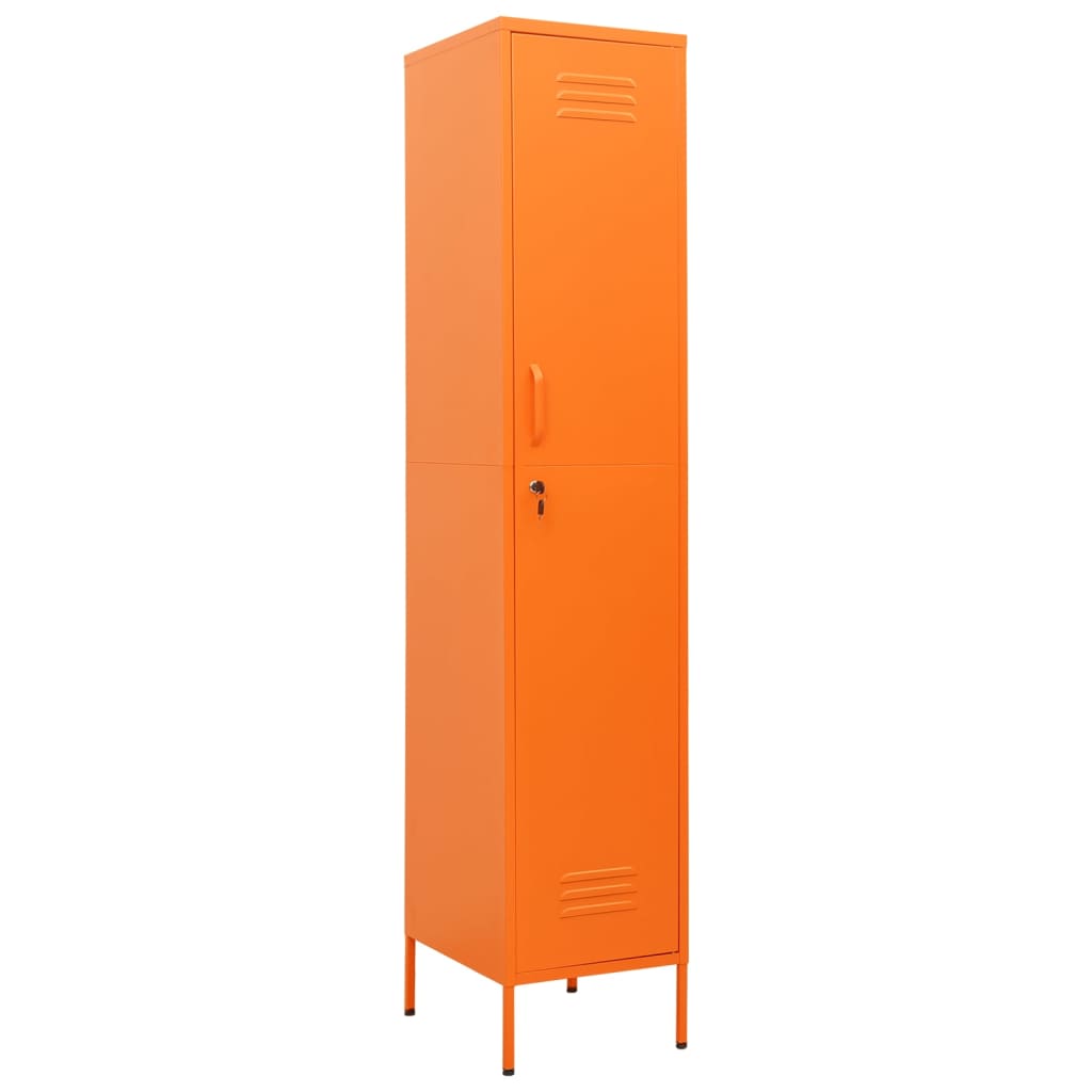 Armoire à casiers Orange 35x46x180 cm Acier - XIOS