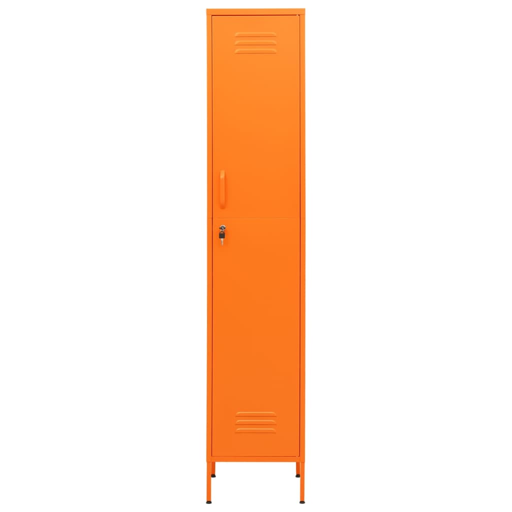 Armoire à casiers Orange 35x46x180 cm Acier - XIOS