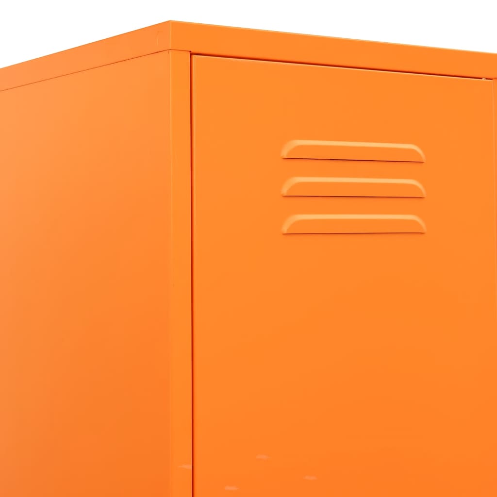 Armoire à casiers Orange 35x46x180 cm Acier - XIOS