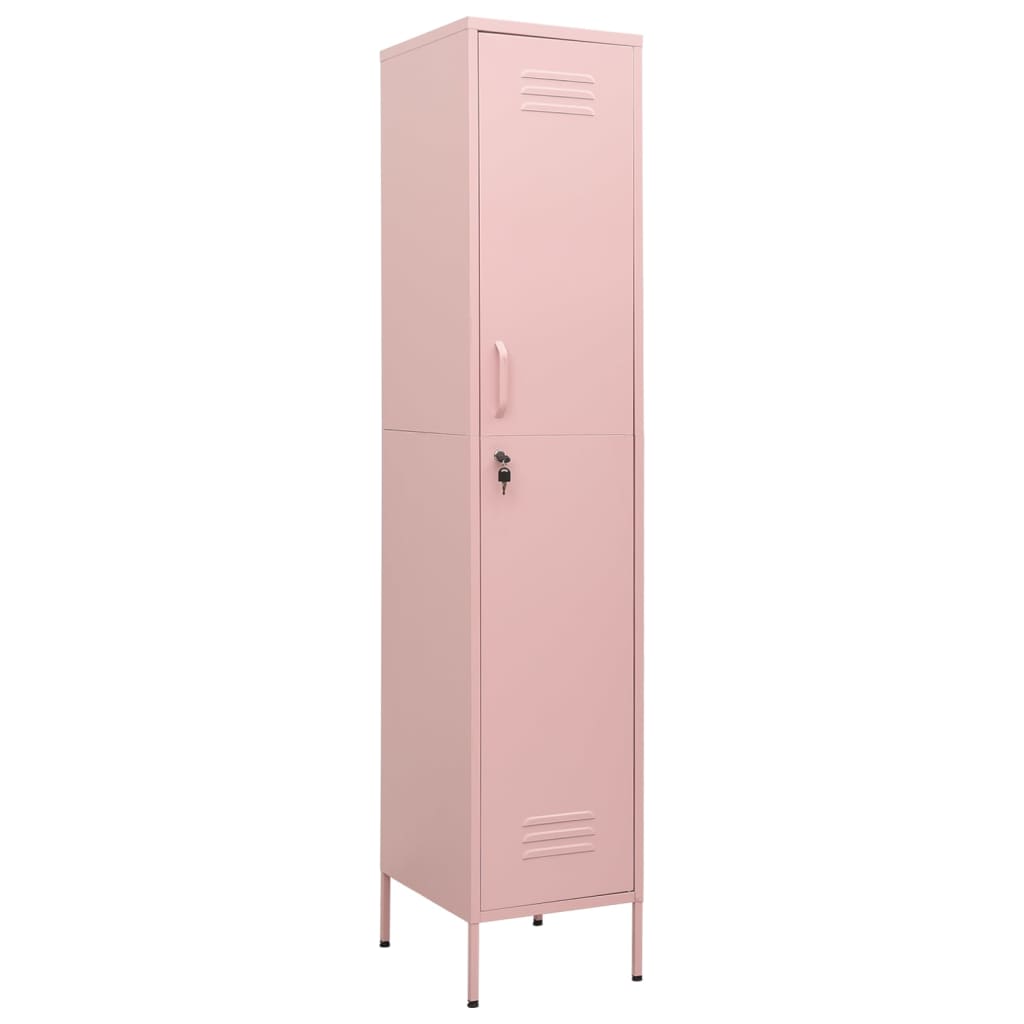 Armoire à casiers Rose 35x46x180 cm Acier - XIOS