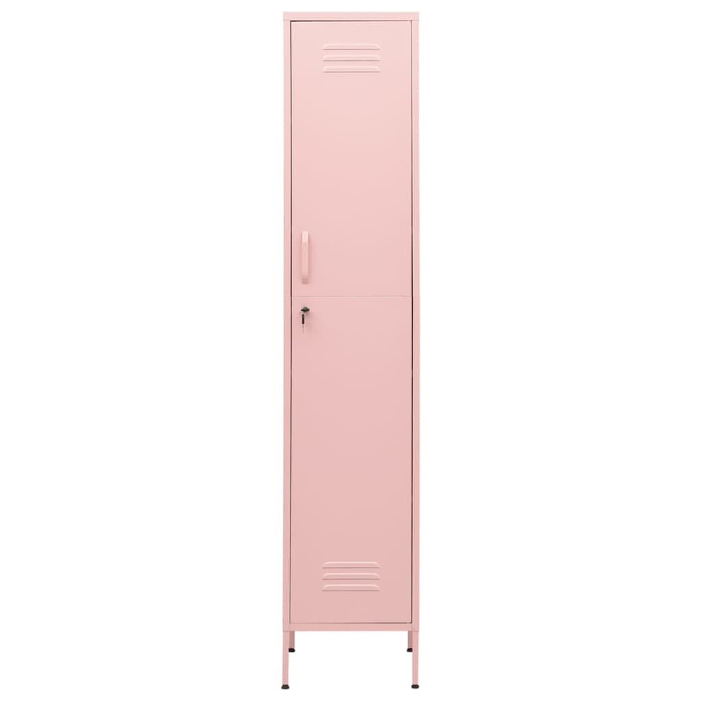 Armoire à casiers Rose 35x46x180 cm Acier - XIOS