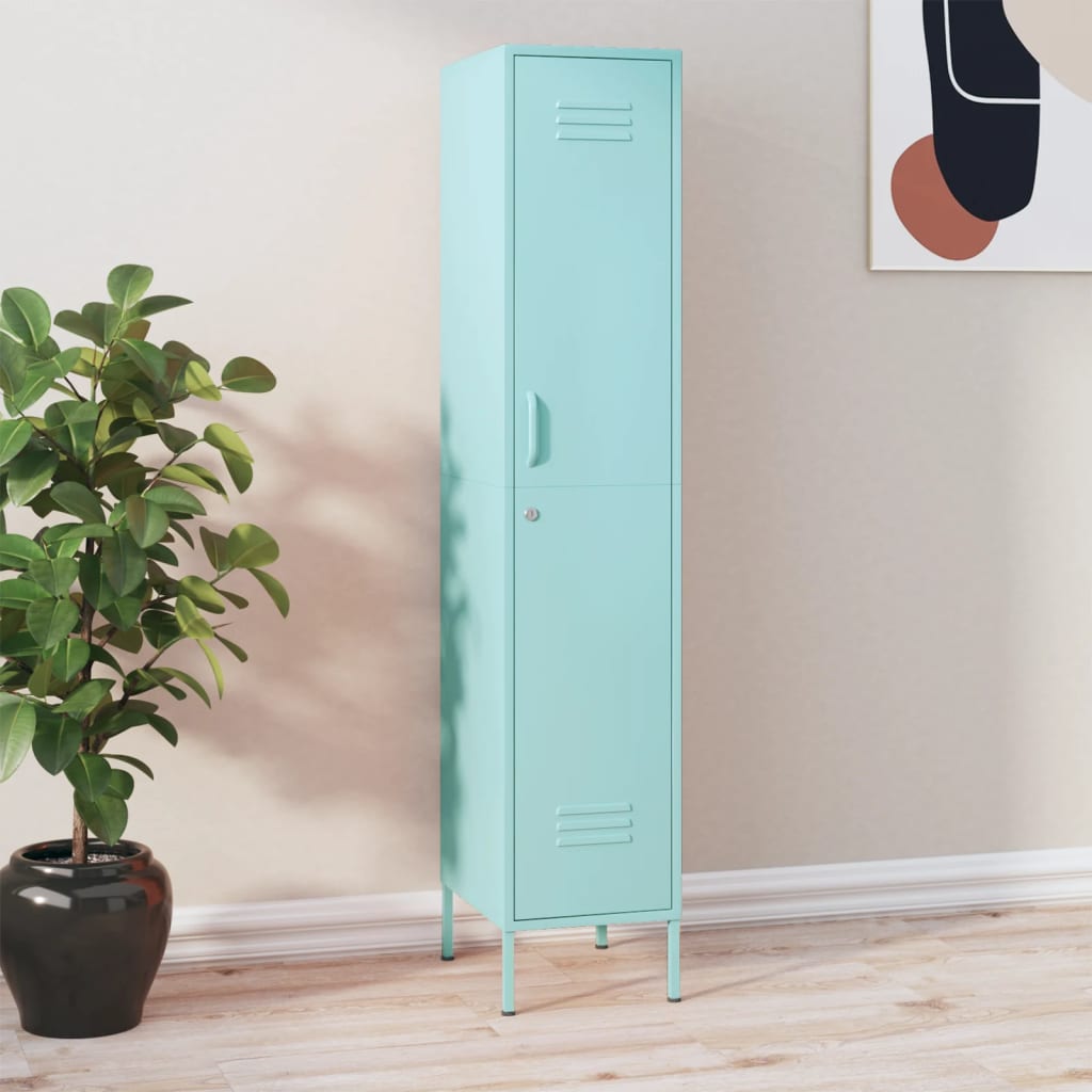 Armoire à casiers Vert menthe 35x46x180 cm Acier - XIOS