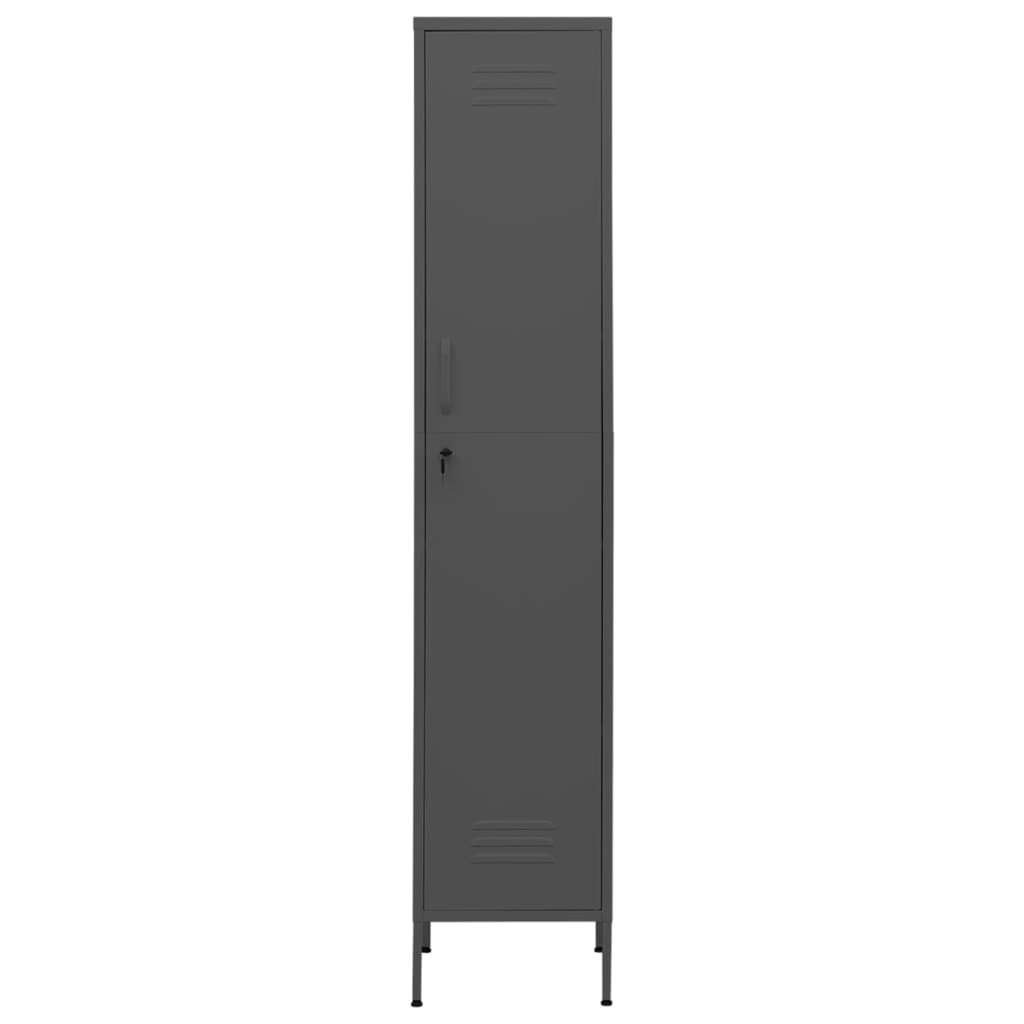 Armoire à casiers Anthracite 35x46x180 cm Acier - XIOS