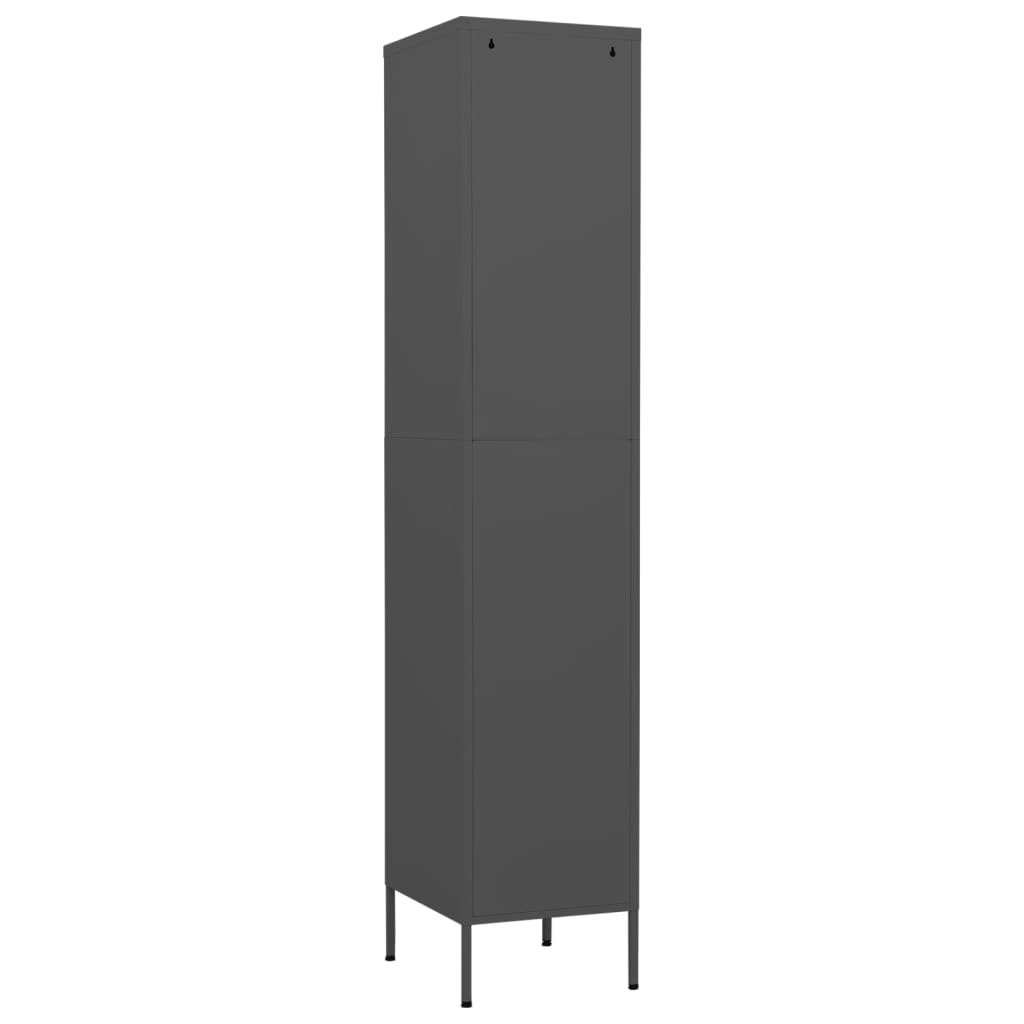 Armoire à casiers Anthracite 35x46x180 cm Acier - XIOS