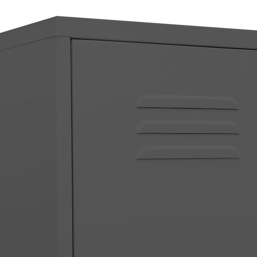 Armoire à casiers Anthracite 35x46x180 cm Acier - XIOS