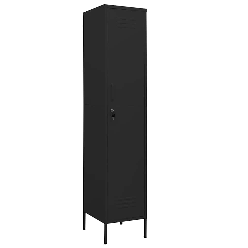 Armoire à casiers Noir 35x46x180 cm Acier - XIOS
